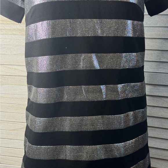 Marc By Marc Jacob’s Metallic Silver and Black Stripe Dress. Size 2. Great Cond. - Picture 6 of 7